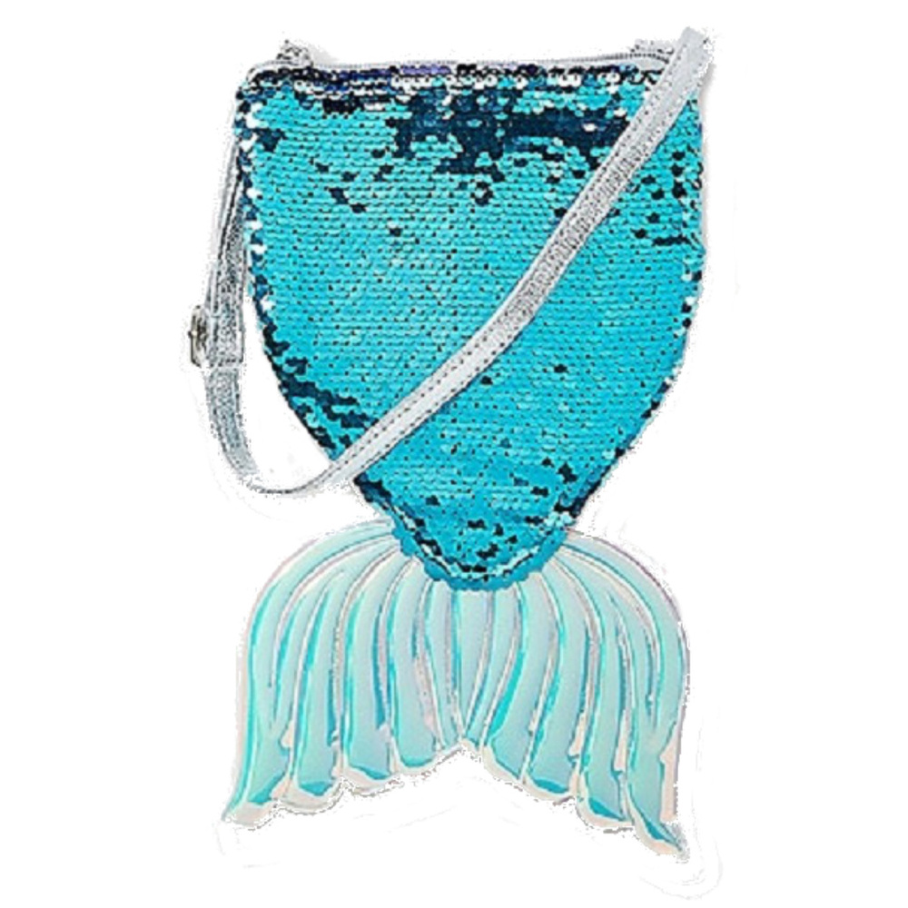 Justice Mermaid Tail Flip Sequin Crossbody Purse